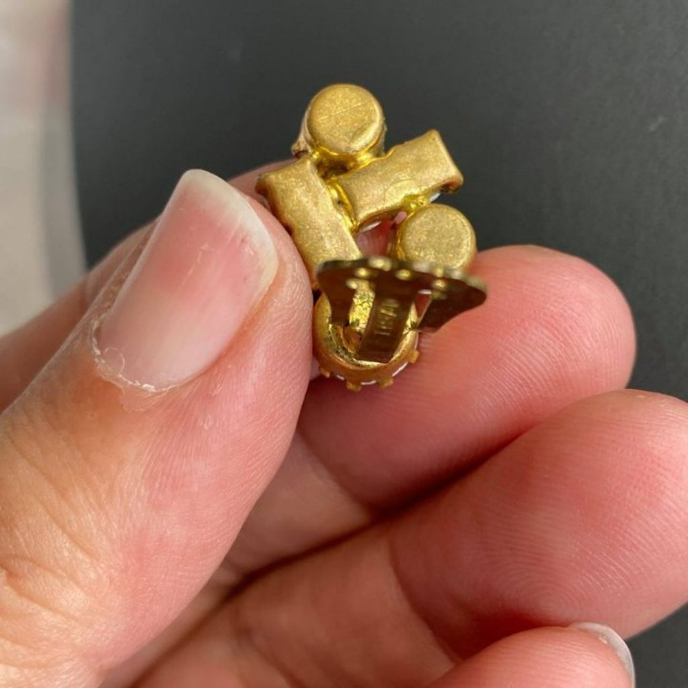 💋 4 FOR $50 /VINTAGE TRIAD EARRINGS & BROOCH (VGUC) - Picture 4 of 7